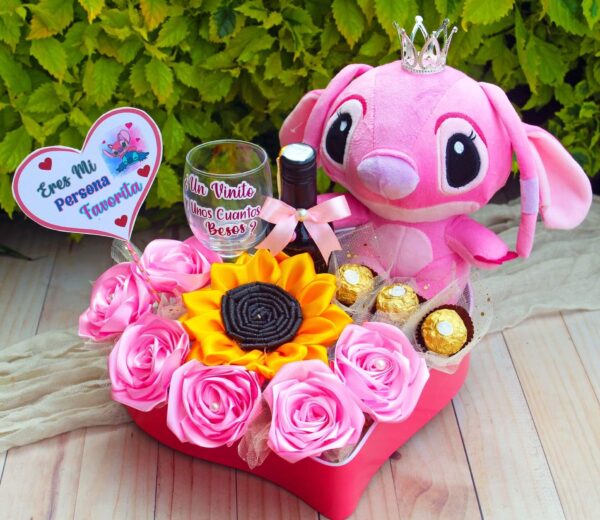 CORAZÓN STICH ROSADO